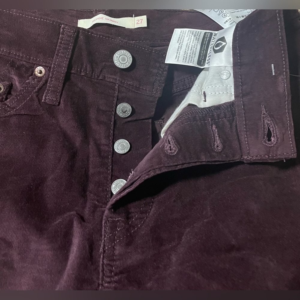 Levis Skinny Wedgie Jeans Malbec Moleskin - Picture 15 of 15